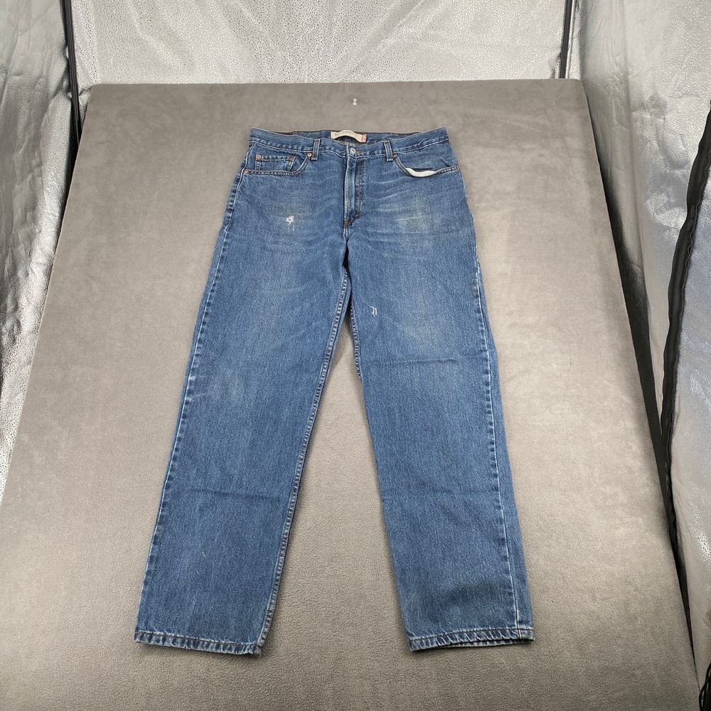 Levis 550 Relaxed Fit Blue Denim Jeans Mens 38x34 Medium Wash Cotton 6776